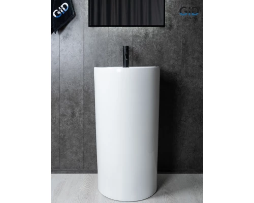 Раковина Gid Nb135 81102 накладная белая 46x46x86