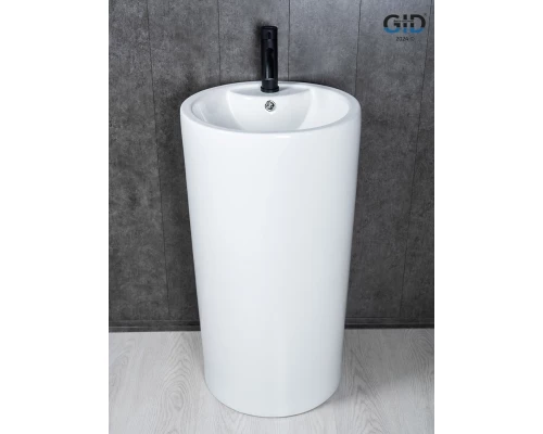 Раковина Gid Nb135 81102 накладная белая 46x46x86