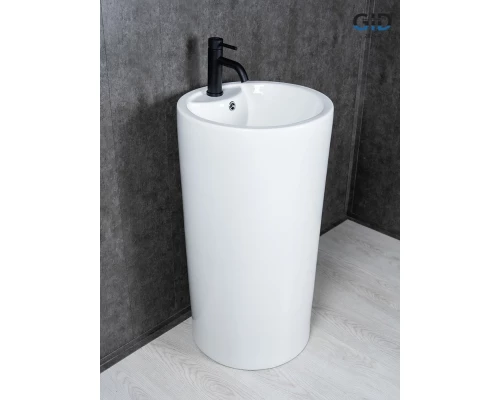 Раковина Gid Nb135 81102 накладная белая 46x46x86