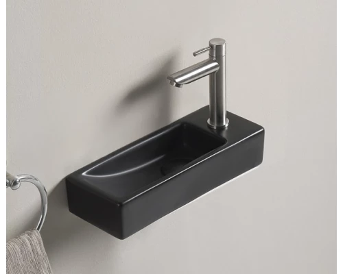 Раковина Gid Bm9271L 62202L подвесная черная матовая 38.0x14.5x8