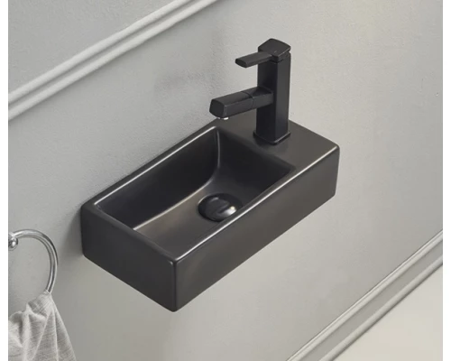 Раковина Gid Bm9270L 62201L подвесная черная матовая 40.5x20.5x10.5