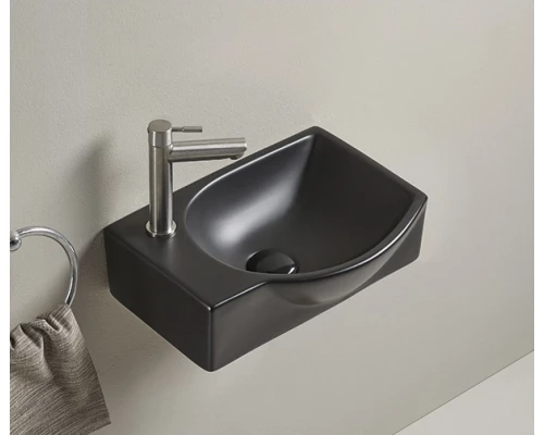 Раковина Gid Bm9276R 62205R подвесная черная матовая 40.5x28x14