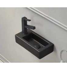 Раковина Gid Bm9272R 62203R подвесная черная матовая 36.5x18x9