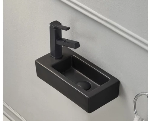 Раковина Gid Bm9272R 62203R подвесная черная матовая 36.5x18x9
