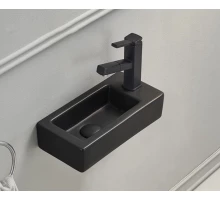 Раковина Gid Bm9272L 62203L подвесная черная матовая 36.5x18x9