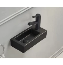 Раковина Gid Bm9272L 62203L подвесная черная матовая 36.5x18x9