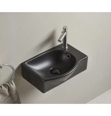 Раковина Gid Bm9276L 62205L подвесная черная матовая 40.5x28x14