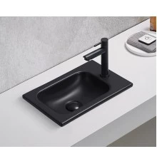 Раковина Gid Bm3340 72203 встраиваемая сверху черная матовая 40.5x26x10