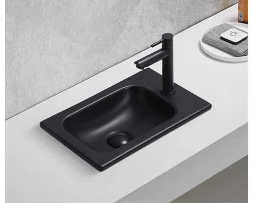 Раковина Gid Bm3340 72203 встраиваемая сверху черная матовая 40.5x26x10