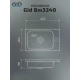 Раковина Gid Bm3340 72203 встраиваемая сверху черная матовая 40.5x26x10