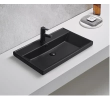 Раковина Gid Bm5560s 72205 встраиваемая сверху черная матовая 61x46.5x15
