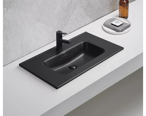 Раковина Gid Bm9080s 72209 встраиваемая сверху черная матовая 81x46.5x17