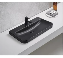 Раковина Gid Bm9580s 72211 встраиваемая сверху черная матовая 81x46.5x16.5