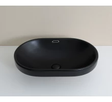 Раковина Gid Bm1004 72202 встраиваемая сверху черная матовая 61x40x19
