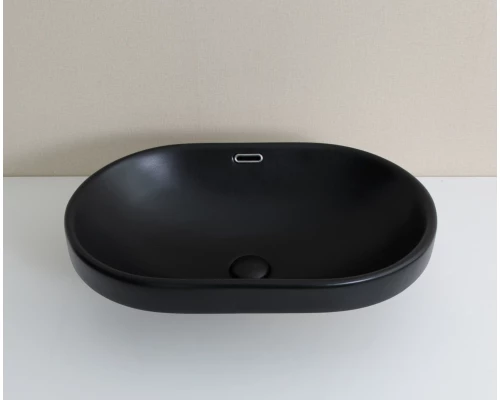 Раковина Gid Bm1004 72202 встраиваемая сверху черная матовая 61x40x19