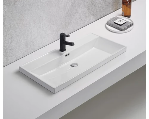 Раковина Gid 5580s 71167 встраиваемая сверху белая 81x46.5x15