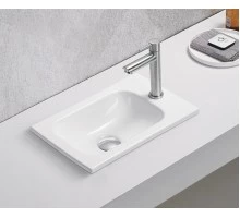 Раковина Gid N3340 71170 встраиваемая сверху белая 40.5x26x10