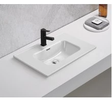 Раковина Gid 9070s 71156 встраиваемая сверху белая 71x46.5x17