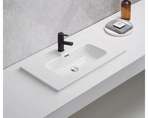 Раковина Gid 9080s 71157 встраиваемая сверху белая 81x46.5x17