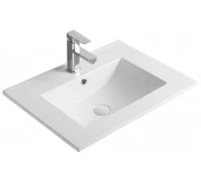 Раковина Gid 9060e 71101 встраиваемая сверху белая 61x46.5x17