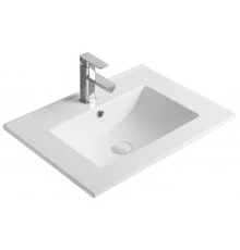 Раковина Gid 9060e 71101 встраиваемая сверху белая 61x46.5x17