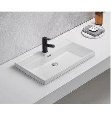 Раковина Gid 5560s 71166 встраиваемая сверху белая 61x46.5x15