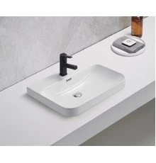 Раковина Gid 9560s 71168 встраиваемая сверху белая 61x46.5x16