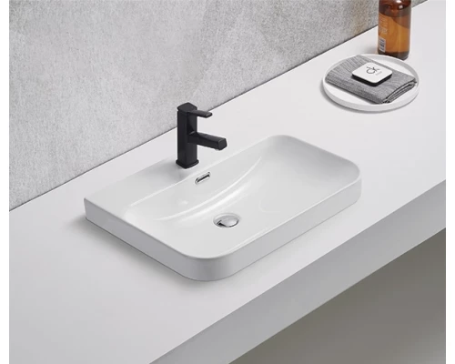 Раковина Gid 9560s 71168 встраиваемая сверху белая 61x46.5x16