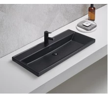 Раковина Gid Bm5510s 72204 встраиваемая сверху черная матовая 101x46.5x15