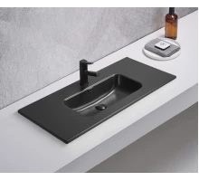 Раковина Gid Bm9010s 72207 встраиваемая сверху черная матовая 101.5x46.5x17