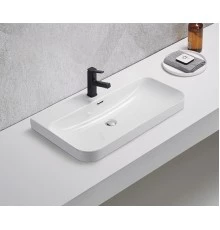 Раковина Gid 9580s 71169 встраиваемая сверху белая 81x46.5x16.5