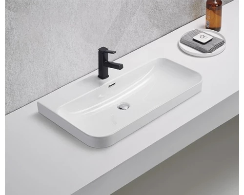 Раковина Gid 9580s 71169 встраиваемая сверху белая 81x46.5x16.5