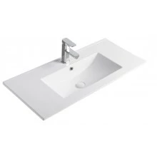 Раковина Gid NYJ803-90 71112 встраиваемая сверху белая 91x40x17