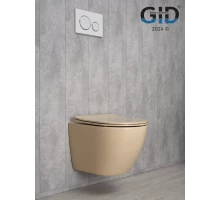 Унитаз подвесной Gid Sr2198 62210Y светло-коричневый матовый 49x36x35.5