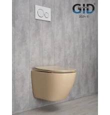 Унитаз подвесной Gid Sr2198 62210Y светло-коричневый матовый 49x36x35.5