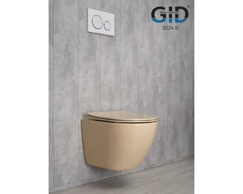 Унитаз подвесной Gid Sr2198 62210Y светло-коричневый матовый 49x36x35.5