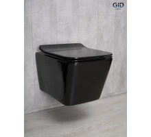 Унитаз подвесной Gid Tr2144BL 62224Y черная глянцевая 52x36x33.5