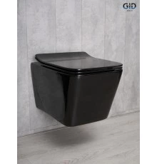 Унитаз подвесной Gid Tr2144BL 62224Y черная глянцевая 52x36x33.5
