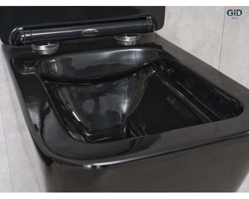 Унитаз подвесной Gid Tr2144BL 62224Y черная глянцевая 52x36x33.5