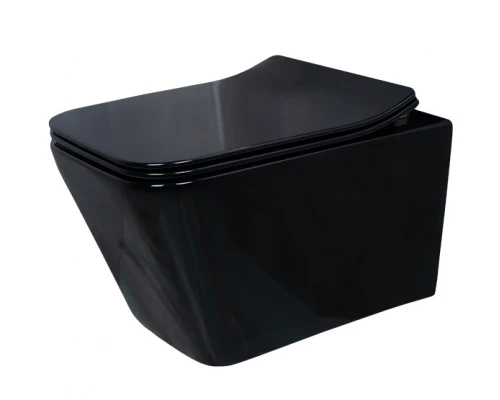 Унитаз подвесной Gid Tr2144BL 62224Y черная глянцевая 52x36x33.5