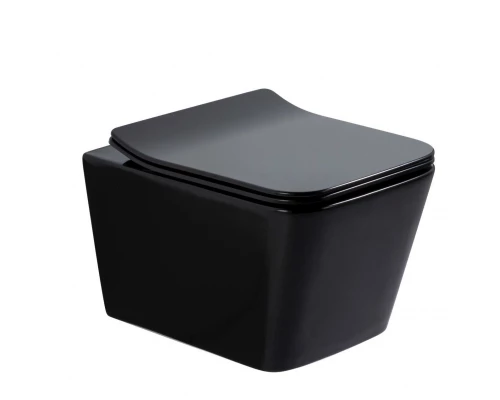 Унитаз подвесной Gid Tr2144BL 62224Y черная глянцевая 52x36x33.5