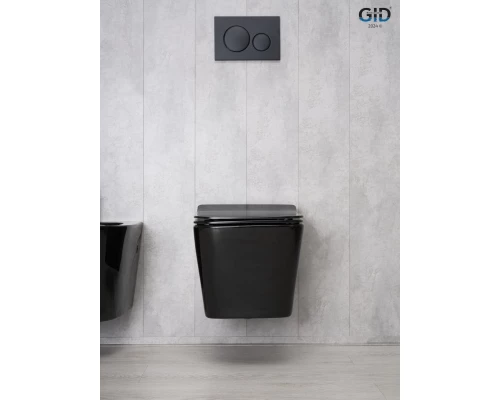 Унитаз подвесной Gid Tr2144BL 62224Y черная глянцевая 52x36x33.5