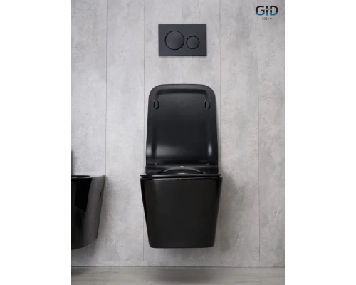 Унитаз подвесной Gid Tr2144BL 62224Y черная глянцевая 52x36x33.5