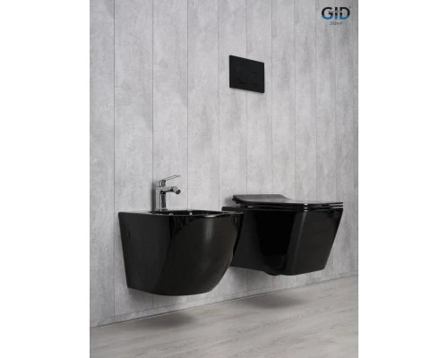 Унитаз подвесной Gid Tr2144BL 62224Y черная глянцевая 52x36x33.5
