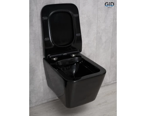 Унитаз подвесной Gid Tr2144BL 62224Y черная глянцевая 52x36x33.5