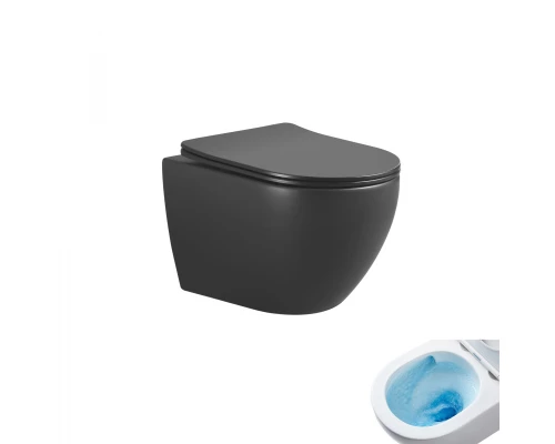 Унитаз подвесной Tornado Gid Tr2122TF-Bm 62261Y черный матовый 49x36x36