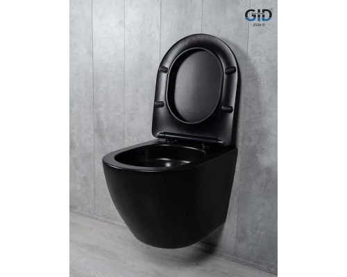 Унитаз подвесной Tornado Gid Tr2122TF-Bm 62261Y черный матовый 49x36x36