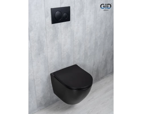 Унитаз подвесной Tornado Gid Tr2122TF-Bm 62261Y черный матовый 49x36x36