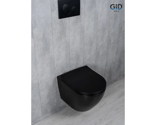Унитаз подвесной Tornado Gid Tr2122TF-Bm 62261Y черный матовый 49x36x36
