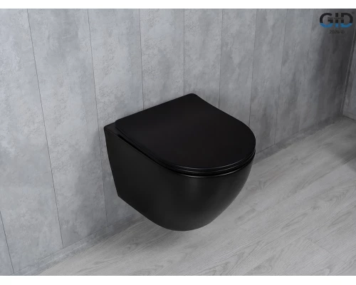 Унитаз подвесной Tornado Gid Tr2122TF-Bm 62261Y черный матовый 49x36x36